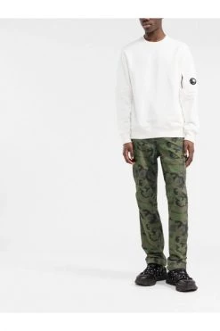 C.P. Company Hoodies & Sweatvesten Lens-Detail Crewneck Sweatshirt White -C.P. Company Winkel 01efd225eec990665a5ac976f6fd62e7