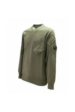 C.P. Company Hoodies & Sweatvesten Diagonal Raised Fleece Jumper Green