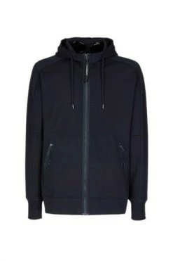 C.P. Company Hoodies & Sweatvesten Diagonal Raised Fleece Goggle Hoodie Blue