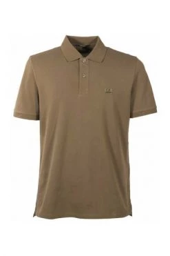 C.P. Company Polo's Basic Sand Polo With Logo Brown -C.P. Company Winkel 106368a6d00ddabc8115534f112970ae