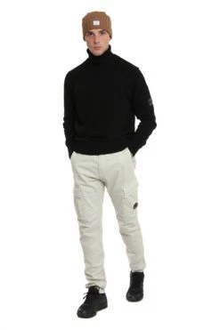 C.P. Company Truien & Vesten Lambswool Turtle Neck Sweater Black