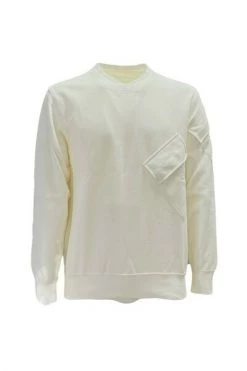 C.P. Company Hoodies & Sweatvesten Diagonal Raised Fleece Jumper White