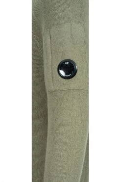 C.P. Company Truien & Vesten Herrenpullover Lambswool Double Knit Green