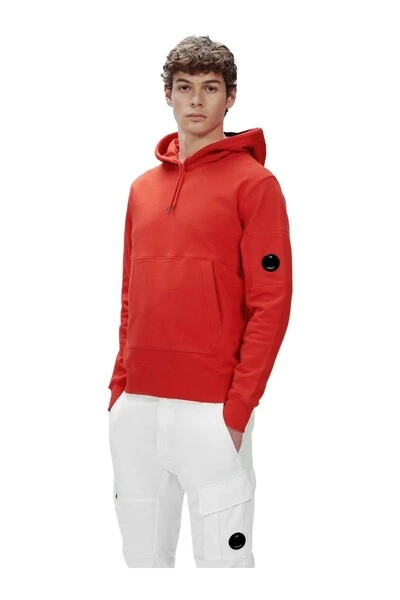 C.P. Company Hoodies & Sweatvesten Diagonal Raised Fleece Arm Lens Popover Hoody Red 2 C.P. Company Hoodies & Sweatvesten Diagonal Raised Fleece Arm Lens Popover Hoody Red - Afbeelding 2