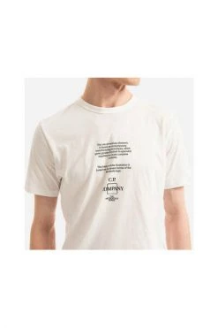 C.P. Company T-shirts Short Sleeve 12CMTS195A005100W103 M White -C.P. Company Winkel 277f6c176662cd66404fe619ad438801