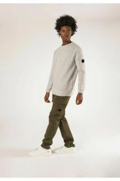 C.P. Company Truien & Vesten Round-neck Knitwear Gray -C.P. Company Winkel 28a034e03a27c1e7d85f9b2e834ad3b8