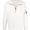 C.P. Company Hoodies & Sweatvesten Light Fleece Quarter Zip Hoodie White
