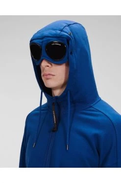 C.P. Company Hoodies & Sweatvesten Zip Through Goggle Hoody Blue -C.P. Company Winkel 30667a9d9d411a2e412e0426f5f82fd0