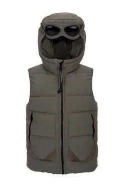 C.P. Company Bodywarmers Saint-Petzer Goggle Down Gilet Green