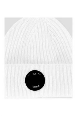 C.P. Company Hoeden Beanies White