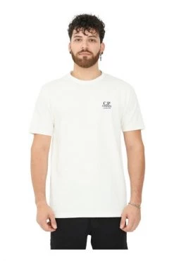 C.P. Company Shirts T-SHIRT BLANCO ROTO White -C.P. Company Winkel 352d3a8db418f76ba4cc24ac7a2f2d3b