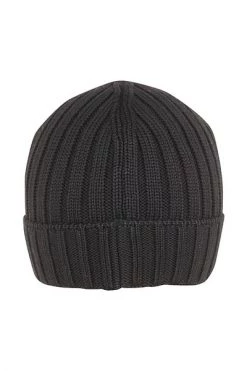 C.P. Company Hoeden EXTRA FINE LOGO BEANIE Black