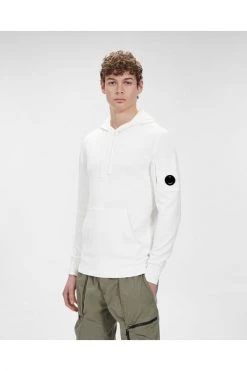 C.P. Company Hoodies & Sweatvesten Lightweight Cotton Knit Hoodie White