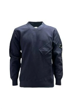 C.P. Company Hoodies & Sweatvesten Diagonal Raised Fleece Jumper Blue