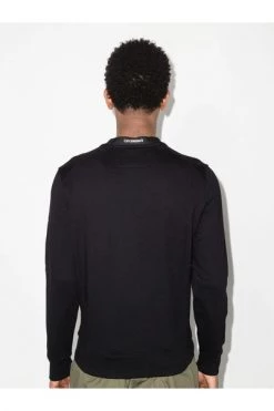 C.P. Company Hoodies & Sweatvesten Light Fleece Crew Neck Sweatshirt Black