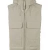 C.P. Company Bodywarmers Hooded Quilted Gilet Beige