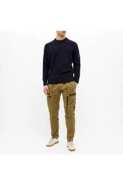 C.P. Company Hoodies & Sweatvesten Arm Lens Crew Knit Blue -C.P. Company Winkel 4b214f6d403311485dcfbc233d2f12c5