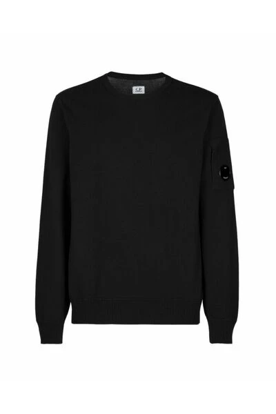 C.P. Company Truien & Vesten Knitwear Crew Nec Cotton Black 3 C.P. Company Truien & Vesten Knitwear Crew Nec Cotton Black - Afbeelding 3