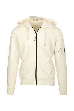 C.P. Company Hoodies & Sweatvesten Light Fleece Zipped Hoodie White