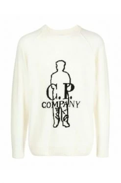 C.P. Company Truien & Vesten Round-neck Knitwear White