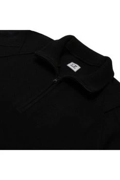 C.P. Company Hoodies & Sweatvesten Lambswool 1/4 Zip Knitsweater Black -C.P. Company Winkel 4e1837510160a9e160ae55f74761fab8