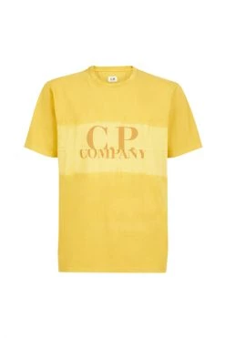 C.P. Company Shirts JERSEY T-SHIRT WITH TIE-DYE LOGO Yellow -C.P. Company Winkel 4ed283174c8758a34a40ca551be0cf6e