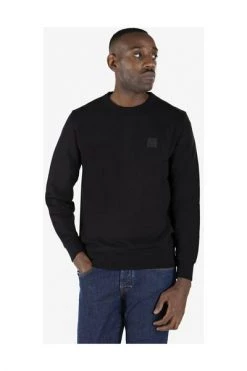 C.P. Company Hoodies & Sweatvesten Metropolis Series Diagonal Raised Fleece Crew Neck Sweatshirt Black