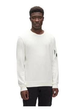 C.P. Company Hoodies & Sweatvesten Light Fleece Crew Neck Sweatshirt White -C.P. Company Winkel 58e35f705be24c1c60a1a5860a28f470
