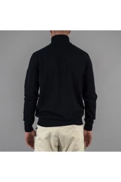 C.P. Company Truien & Vesten Merino Wool Polo Collar Knit Black -C.P. Company Winkel 5905f50f3ecb399c2f19941c3fd8b5ed