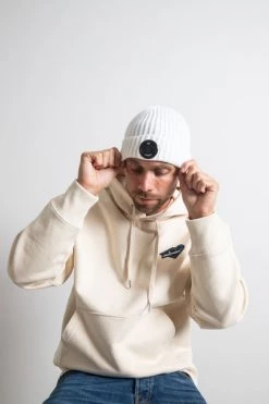 C.P. Company Hoeden Extra Fine Merino Wool Beanie White