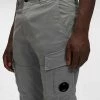 C.P. Company Broeken Pantalon Stretch Rain Cargo Gray