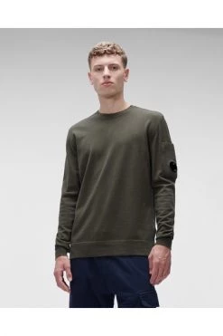 C.P. Company Truien & Vesten Merino Wool Crew Neck Knit Green -C.P. Company Winkel 5a36b11e0a03bf21cca473e23244d4f5