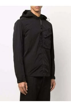 C.P. Company Zomerjassen Zip-Up Hooded Jacket Black