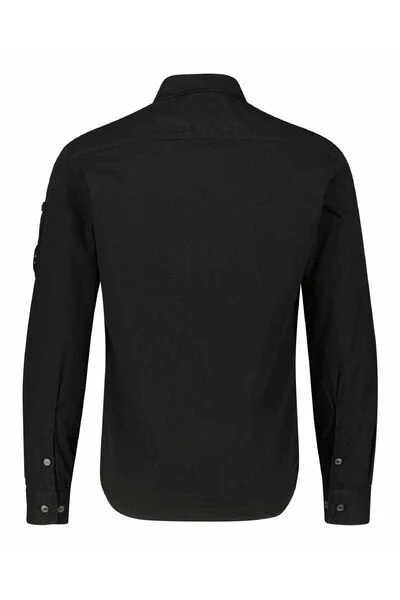 C.P. Company Zomerjassen Emerized Gabardine Zipped Shirt Black 2 C.P. Company Zomerjassen Emerized Gabardine Zipped Shirt Black - Afbeelding 2
