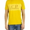 C.P. Company Shirts JERSEY T-SHIRT WITH TIE-DYE LOGO Yellow