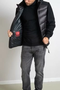 C.P. Company Winterjassen Down Front Knitted Jacket Black -C.P. Company Winkel 66d3f54096060a31f32a7c6d00a846e1