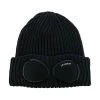 C.P. Company Hoeden Goggle-Detail Knit Beanie Gray