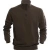 C.P. Company Vesten Half Zip Sweater Brown