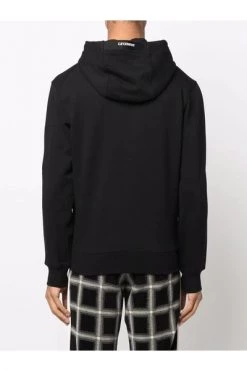 C.P. Company Hoodies & Sweatvesten Lens-Detail Drawstring Hoodie Black