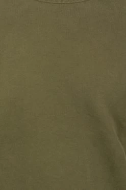 C.P. Company Sweaters Diagonal Raised Fleece Crew Neck Sweatshirt Green