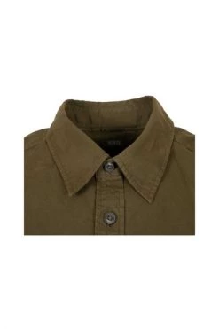 C.P. Company Casual Overhemden Emerized Gabardine Utility Shirt Green