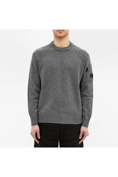 C.P. Company Truien & Vesten Crew Knit Gray 6 C.P. Company Truien & Vesten Crew Knit Gray - Afbeelding 6
