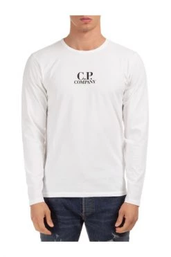 C.P. Company Longsleeves Men Long Sleeve T-shirt Crew Neckline Urban Protection White