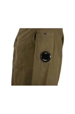 C.P. Company Casual Overhemden Emerized Gabardine Utility Shirt Green -C.P. Company Winkel 83e39035f75571bd533a4cb09984e313