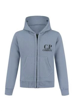 C.P. Company Sweaters SWEATSHIRT HOODED OPEN Blue