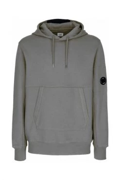 C.P. Company Hoodies & Sweatvesten Diagonal Raised Fleece Pullover Hoodie Gray