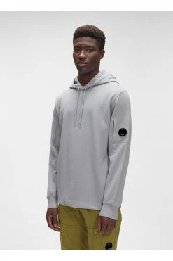 C.P. Company Hoodies & Sweatvesten Light Fleece Pullover Hoodie Gray -C.P. Company Winkel 8ced28260cd03492d80241d4ec39740d