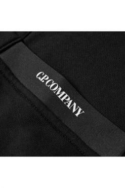 C.P. Company Hoodies & Sweatvesten Diagonal Raised Fleece Arm Lens Popover Hoody Black