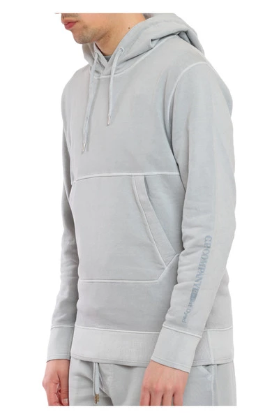C.P. Company Hoodies & Sweatvesten Fleece Sleeve Logo Hoodie Gray 3 C.P. Company Hoodies & Sweatvesten Fleece Sleeve Logo Hoodie Gray - Afbeelding 3