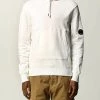 C.P. Company Hoodies & Sweatvesten Diagonal Raised Fleece Pullover Hoodie White